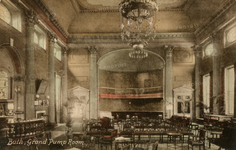 Grand Pump Room, Bath, Somerset, late 19th or early 20th century.Artist: Francis Frith & Co