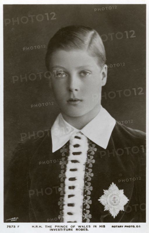 The Prince of Wales in his investiture robes, c1911.Artist: Campbell Gray