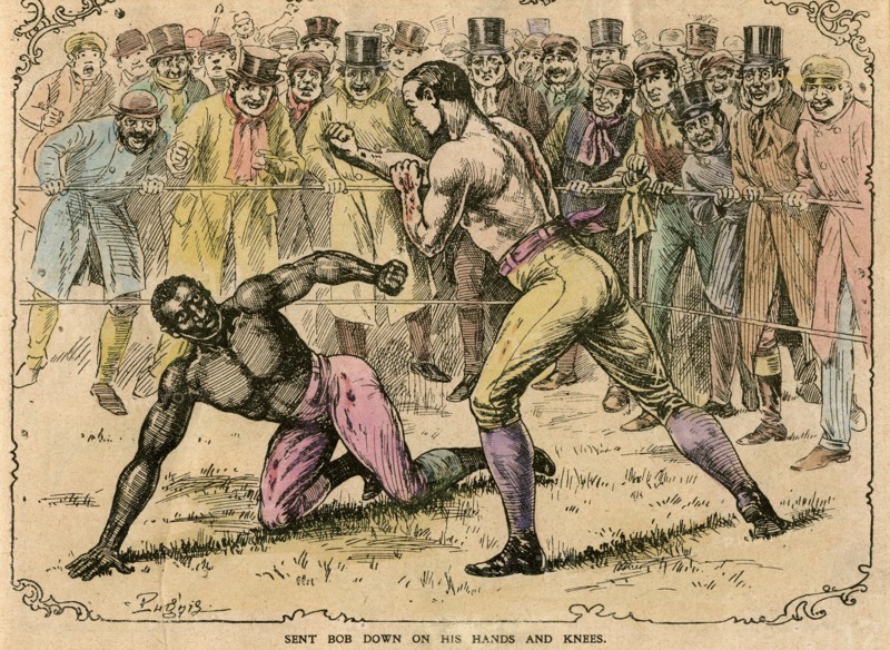 'Sent Bob down on his hands and knees', late 19th or early 20th century.Artist: Pugnis