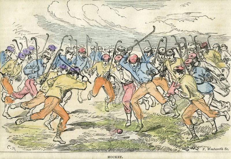 'Hockey', 19th century(?).Artist: F Wentworth