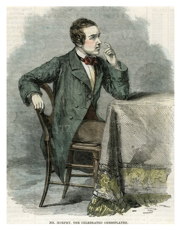 'Mr Morphy, the Celebrated Chessplayer', 19th century. Artist: Unknown