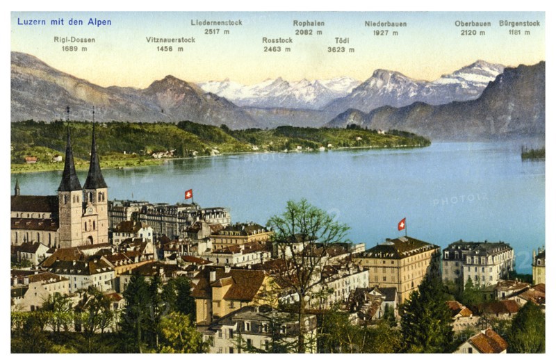 Lucerne and the Alps, Switzerland, 20th century. Artist: Unknown