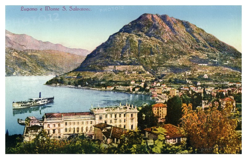 Lugano and Monte San Salvatore, Switzerland, 20th century. Artist: Unknown