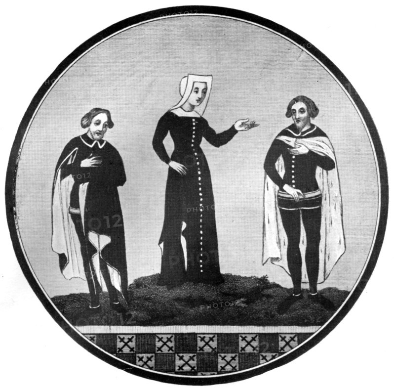 Mourning habits, 14th century, (1910). Artist: Unknown