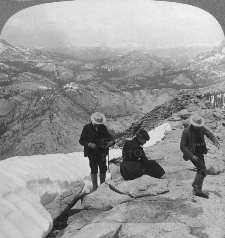 View from Clouds Rest over Tenaya Lake to the distant Matterhorn, California, USA, 1902. Artist: Underwood & Underwood