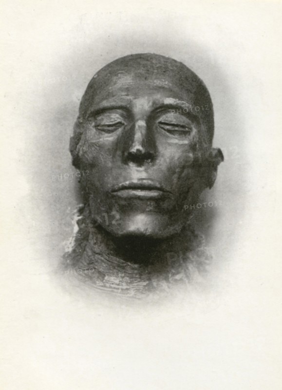 Head of the mummy of Sety I, Ancient Egyptian pharaoh of the 19th Dynasty, c1279 BC (1926).  Artist: Winifred Mabel Brunton