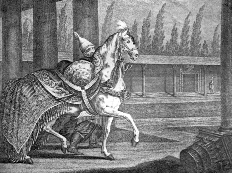 Turkish Sultan's Arabian horse, 1722 (1938). Artist: Unknown