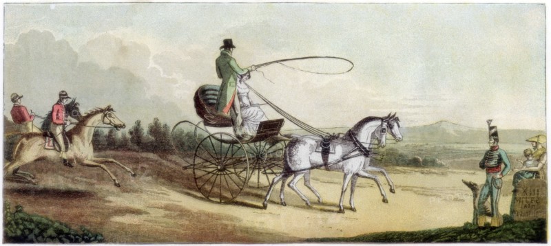 The Prince Regent driving Mrs Q on the road to Brighton, late 18th or early 19th century (1890) Artist: Unknown