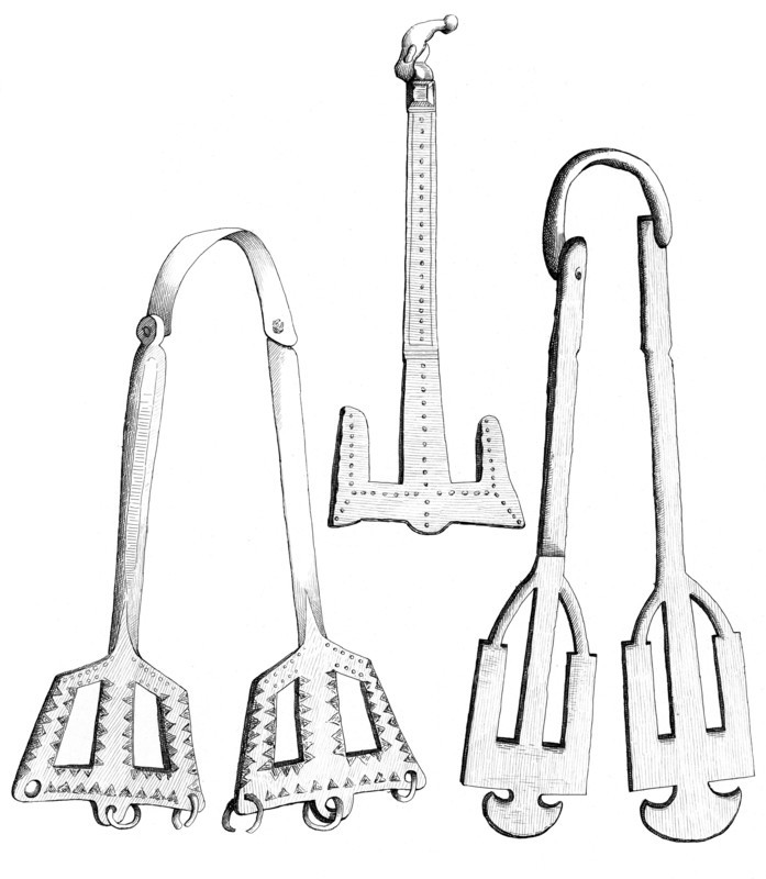 Girdle hangers, 1893.  Artist: A Housselin