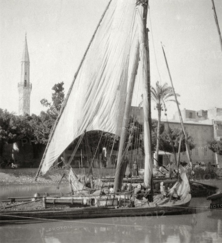 On the Mahmoudiyah Canal, Alexandria, Egypt, 20th century. Artist: J Dearden Holmes