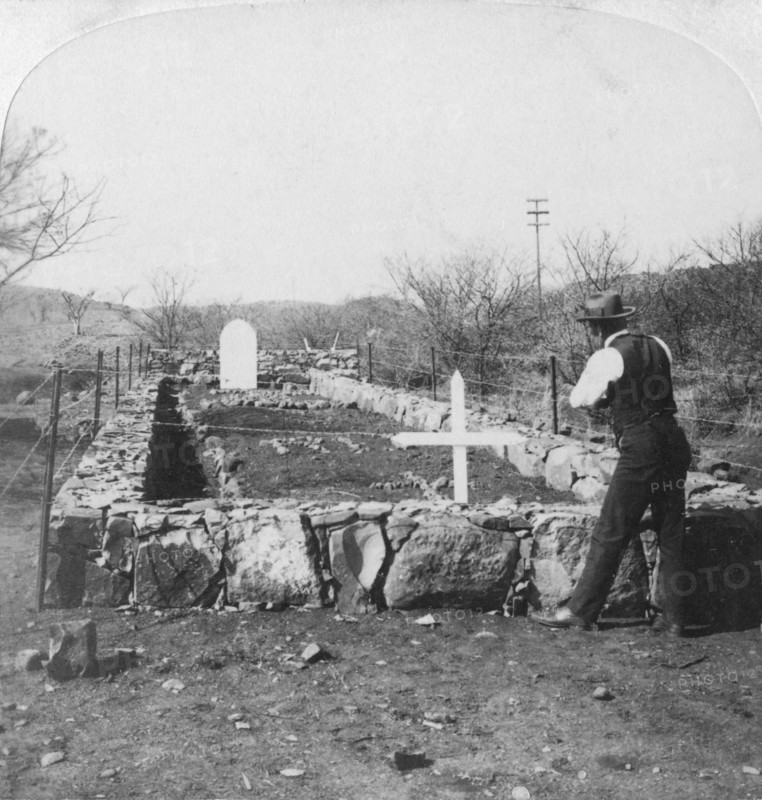 'Where the fallen heroes lie, foot of Hart's Hill, Colenso, South Africa', Boer War, 1901. Artist: Underwood & Underwood