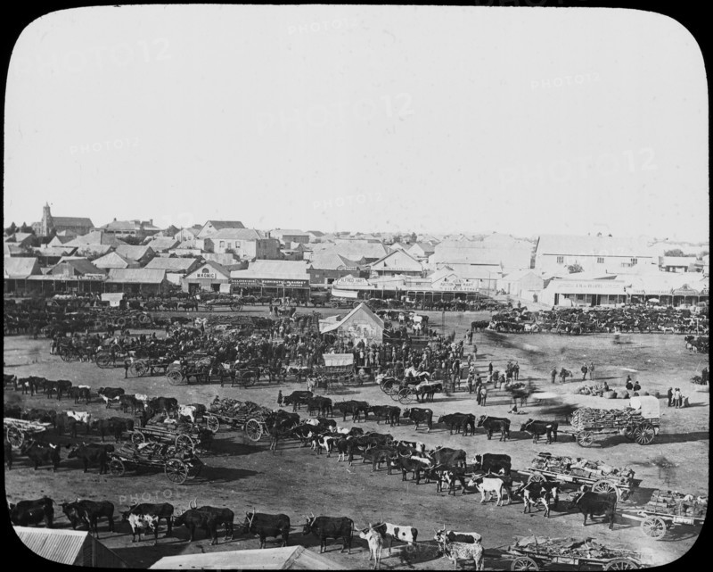 Morning market, Kimberley, South Africa, c1890. Artist: Unknown