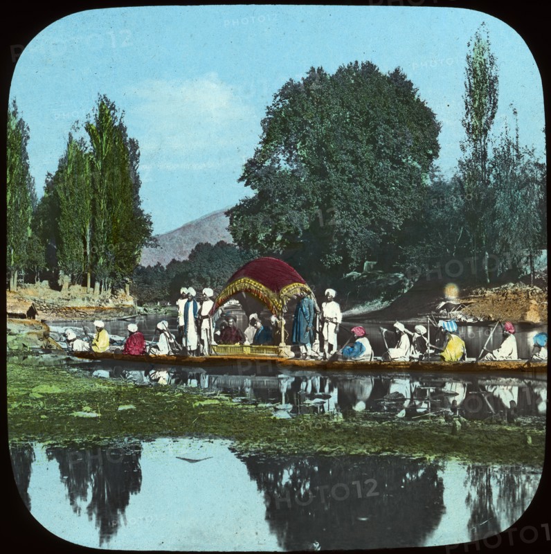 State barge on the Apple Tree Canal, India, late 19th or early 20th century. Artist: Unknown