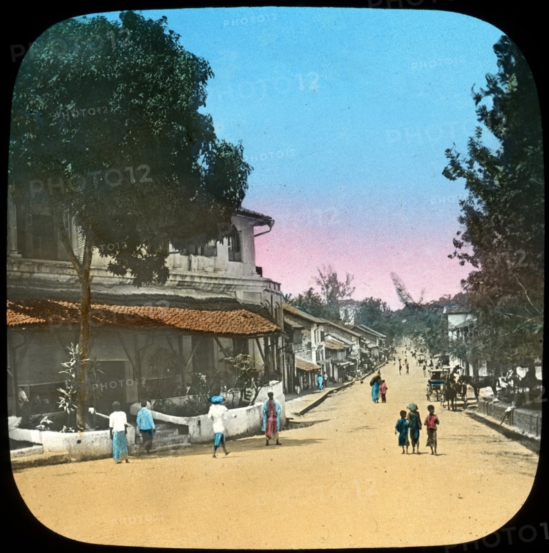 Trincomalee Street, Kandy, Ceylon, late 19th or early 20th century. Artist: Unknown
