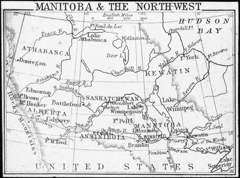 Map of Manitoba and the Northwest, Canada, c1893. Artist: George Philip & Son Ltd