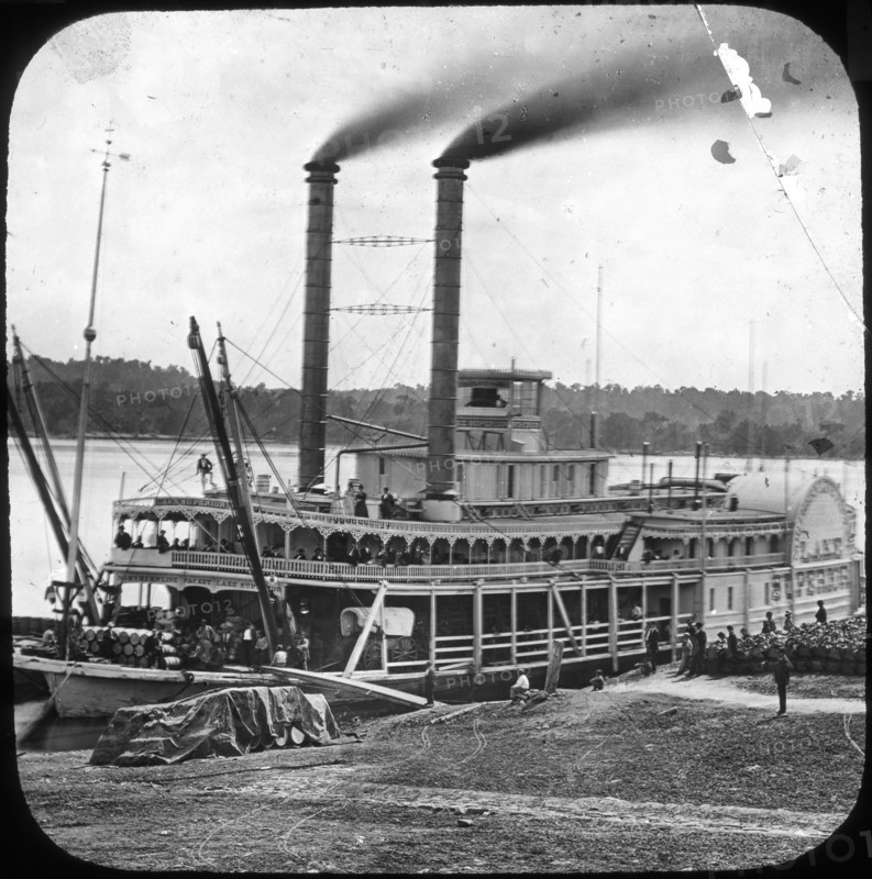 Northern Line Packet Company paddle steamer 'Lake Superior', USA, c1870s(?). Artist: Unknown