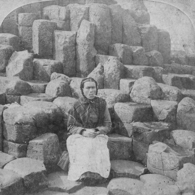 The Wishing Chair, Giant's Causeway, County Antrim, Ireland, 1887. Artist: Underwood & Underwood
