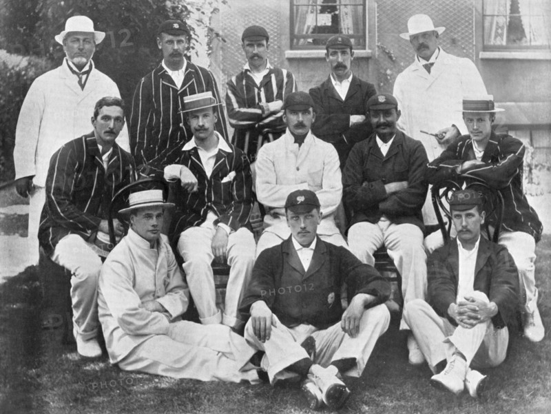 The England Test cricket XI at Lord's, London, 1899.  Artist: Hawkins & Co