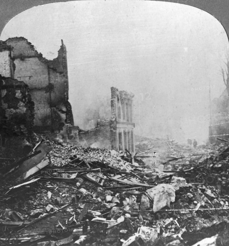 Ruins of Bethune, France, World War I, c1915-c1918. Artist: Realistic Travels Publishers