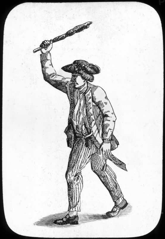 British sailor wielding a club, 1779. Artist: Newton & Co