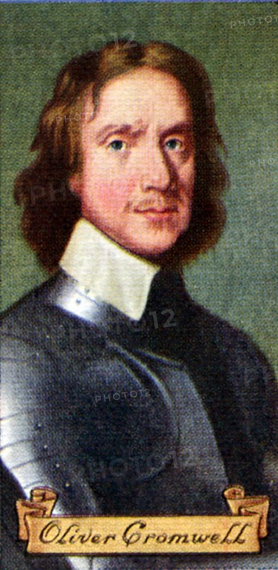 Oliver Cromwell, taken from a series of cigarette cards, 1935. Artist: Unknown