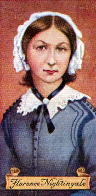 Florence Nightingale, taken from a series of cigarette cards, 1935. Artist: Unknown