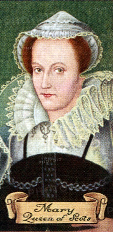 Mary, Queen of Scotts, taken from a series of cigarette cards, 1935. Artist: Unknown