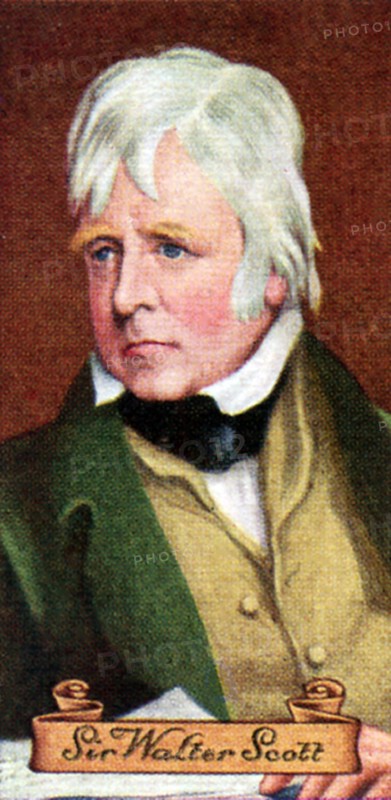 Sir Walter Scott, taken from a series of cigarette cards, 1935. Artist: Unknown
