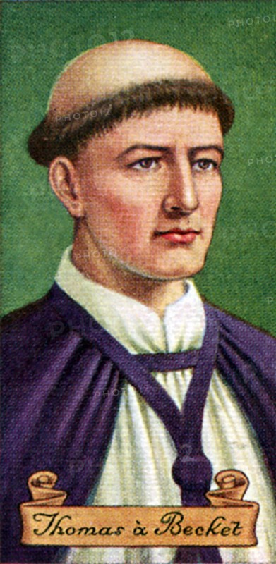 Thomas a Becket, taken from a series of cigarette cards, 1935. Artist: Unknown