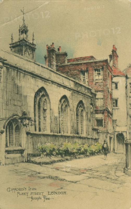 Clifford's Inn Fleet Street, London. Artist: Joseph Pike