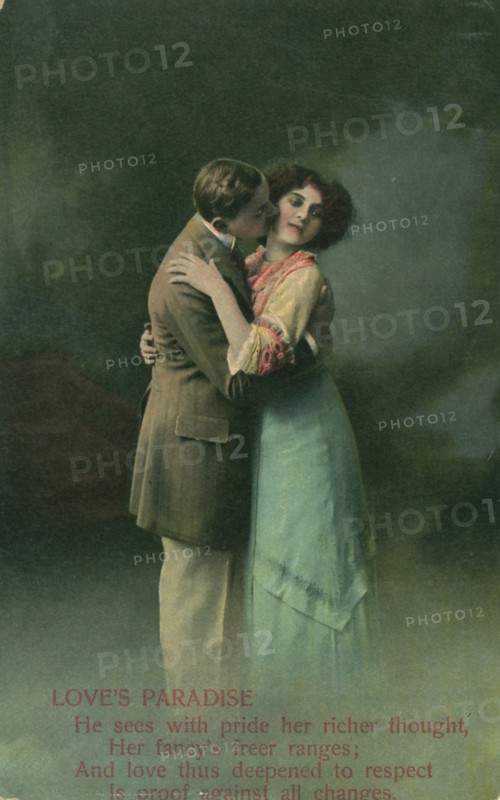 Vintage romantic poatcard. Artist: Unknown