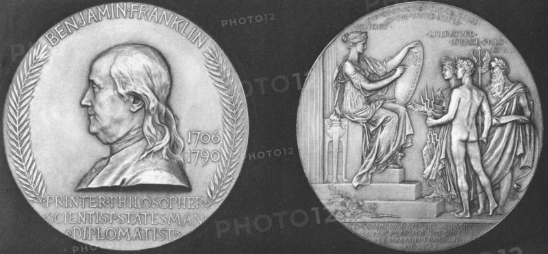 Medal struck to commemorate the 200th anniversary of the birth of Benjamin Franklin. Artist: Unknown