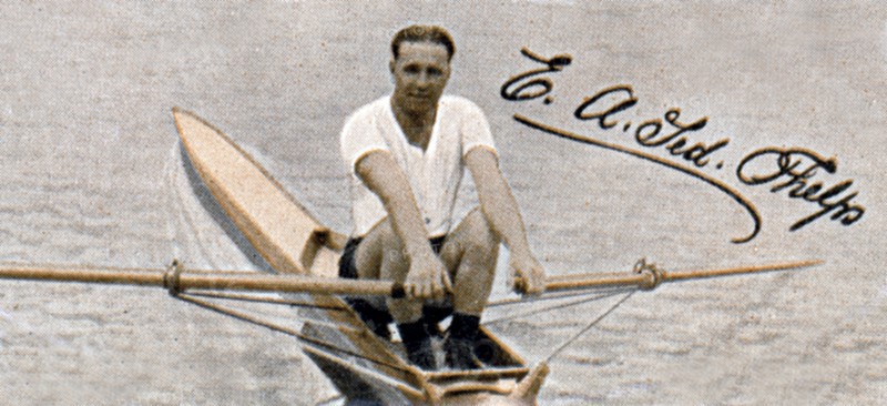 Ted Phelps, World Professional Sculling Champion, 1935. Artist: Unknown