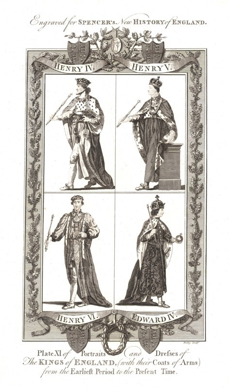 Portraits and Dresses of The Kings of England with coats of Arms, 1784 Artist: Webley and Scott Ltd.