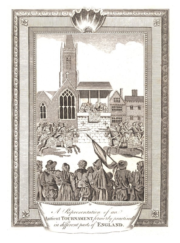 Representations of an Ancient Tournament practised in different parts of England, 1794. Artist: Unknown.