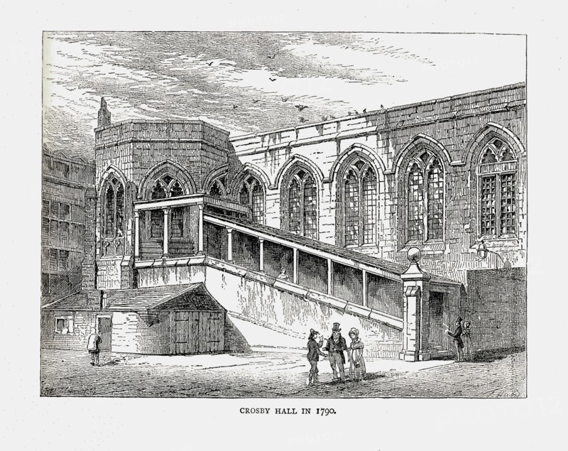 Crosby Hall in 1790, 1878 Artist: Walter Thornbury