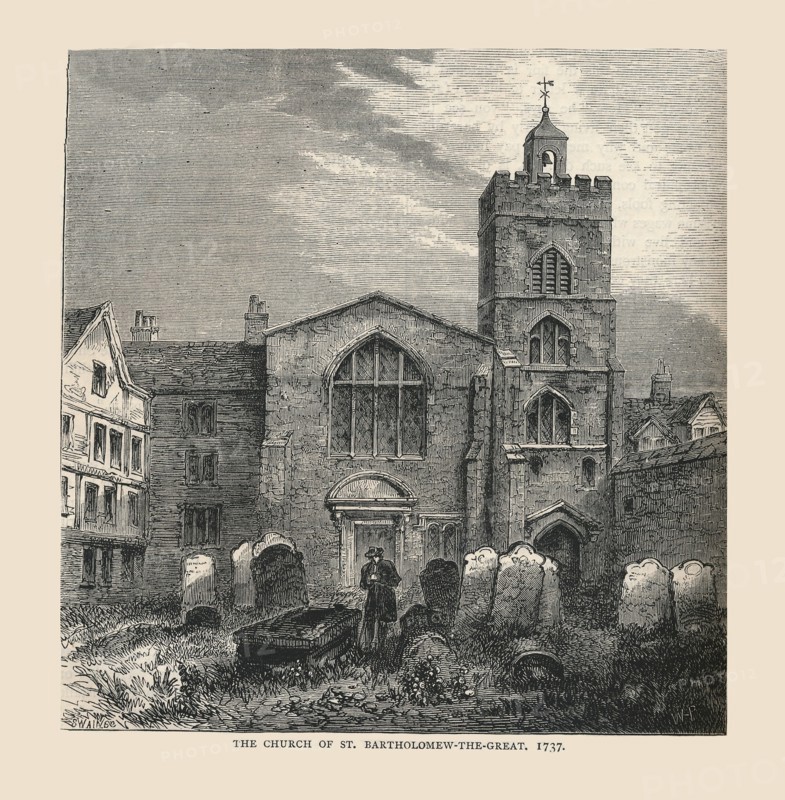 The Church of St, Bartholomew-the-Great, 1737. Artist: Unknown