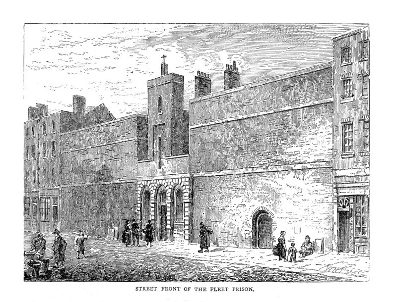 Street Front of the Fleet Prison, 1878. Artist: Unknown.