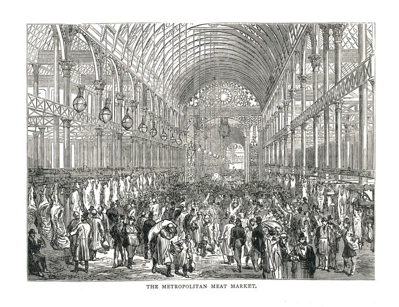 The Metropolitan Meat Market, 1878. Artist: Unknown
