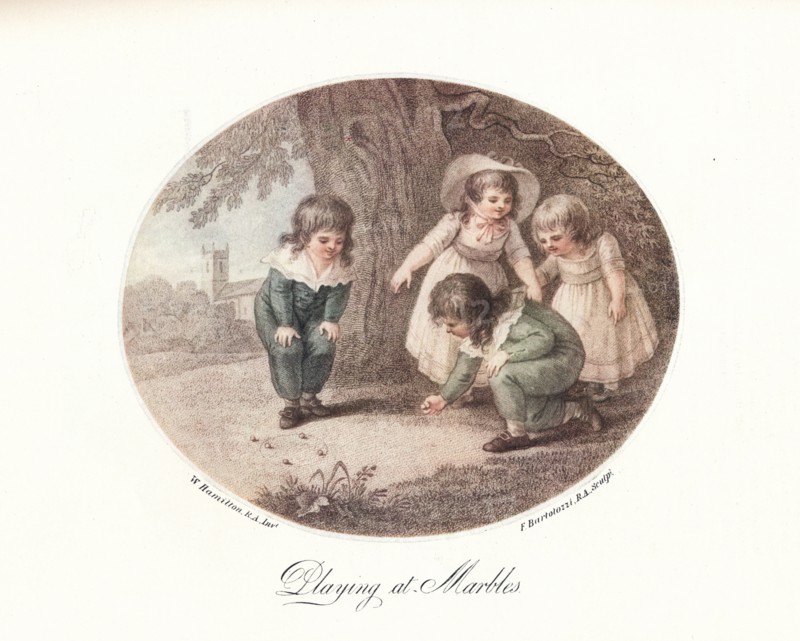 Playing at Marbles, 1906. Artist: Francesco Bartolozzi