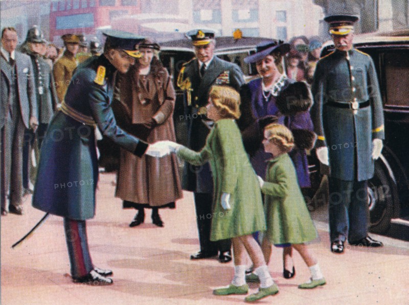 Princesses Elizabeth and Margaret c.1935 Creator: Unknown.