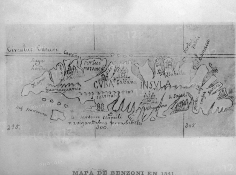 Map of Benzoni, (1541), 1920s. Artist: Unknown