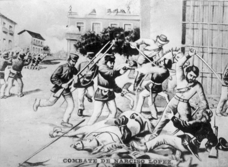 Battle of Cardenas, (1850), 1920s. Artist: Unknown