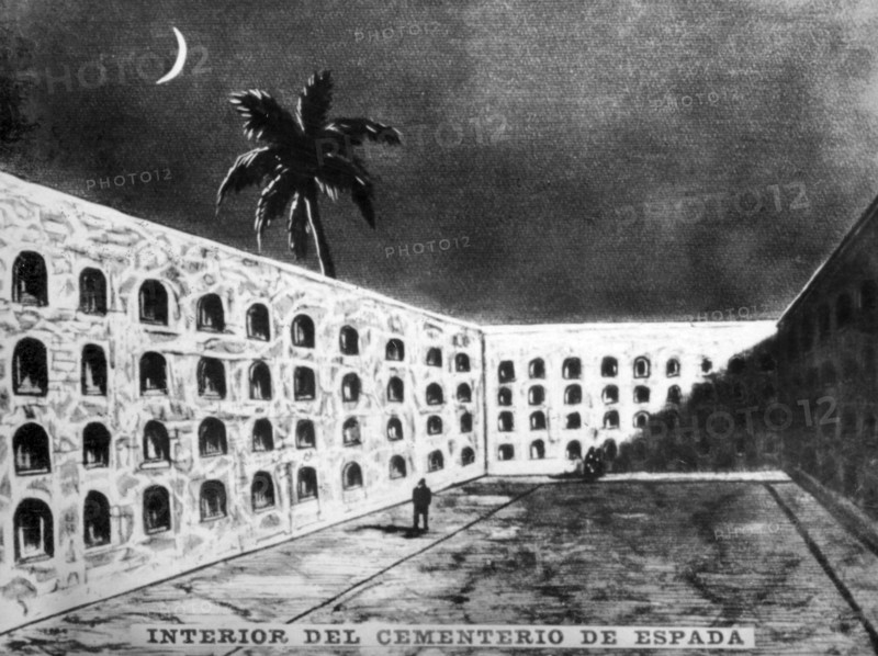 Inside th Spanish cementery, (19th century), 1920s. Artist: Unknown