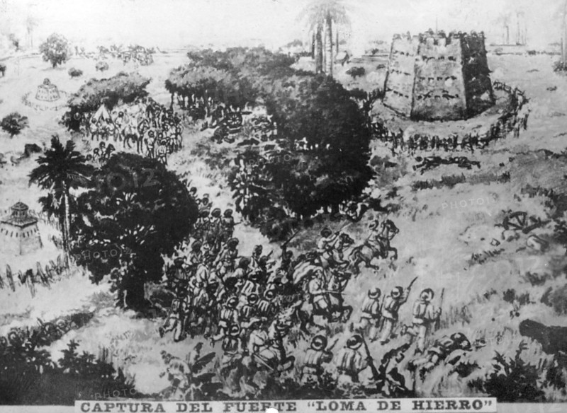 Capture of Fuerte de la Loma (1896), 1910s. Artist: Unknown