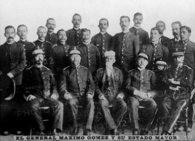 General  Maximo Gomez and his Senior officers, (1897), 1920s. Artist: Unknown