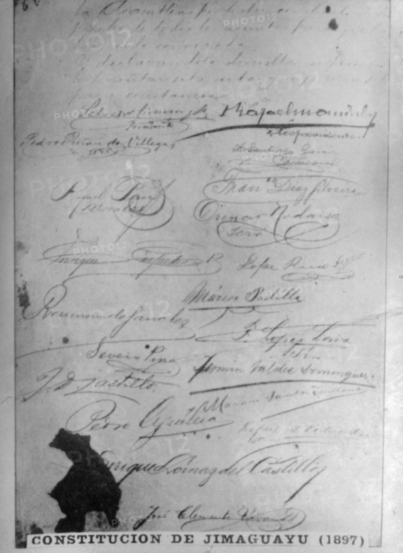 The Jimaguayu Constitution, (1895), 1920s. Artist: Unknown