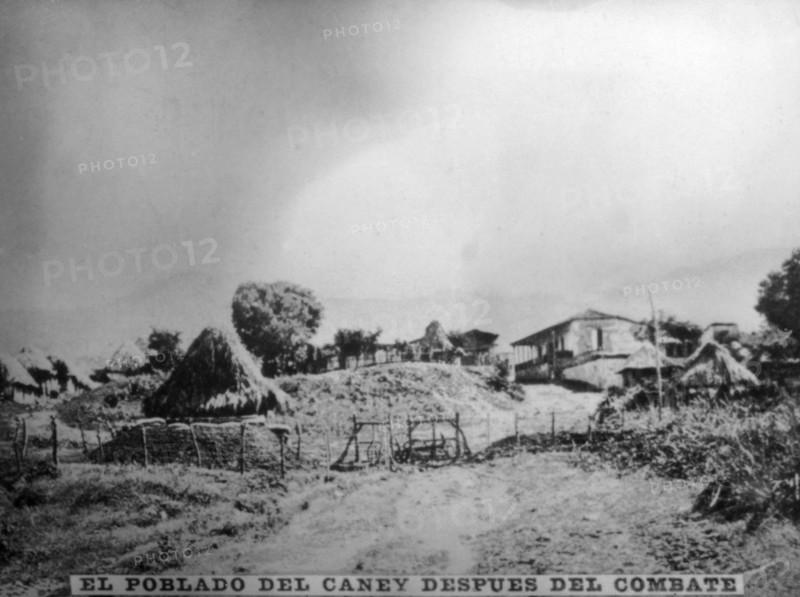 The town of Caney after combat, (1898), 1920s. Artist: Unknown