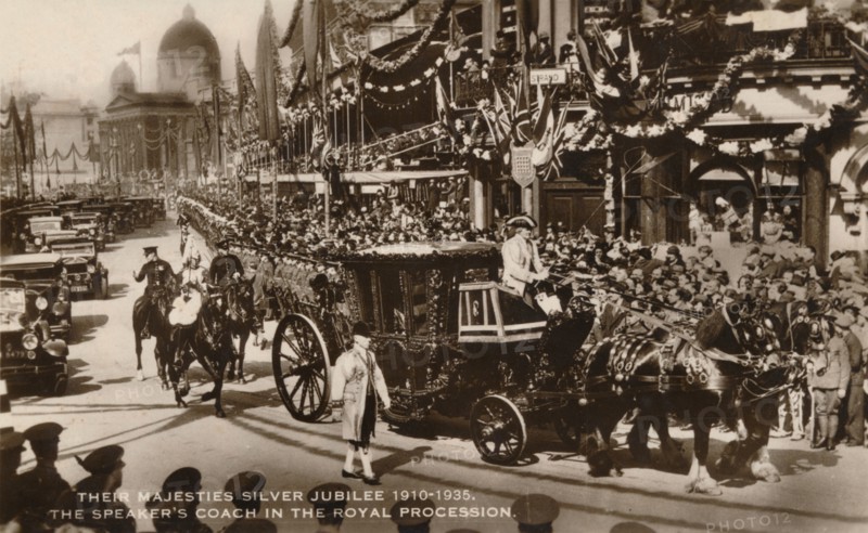 Their Majesties Silver Jubilee 1910-1935. The Speaker's Coach in the Royal Procession'. Artist: Unknown