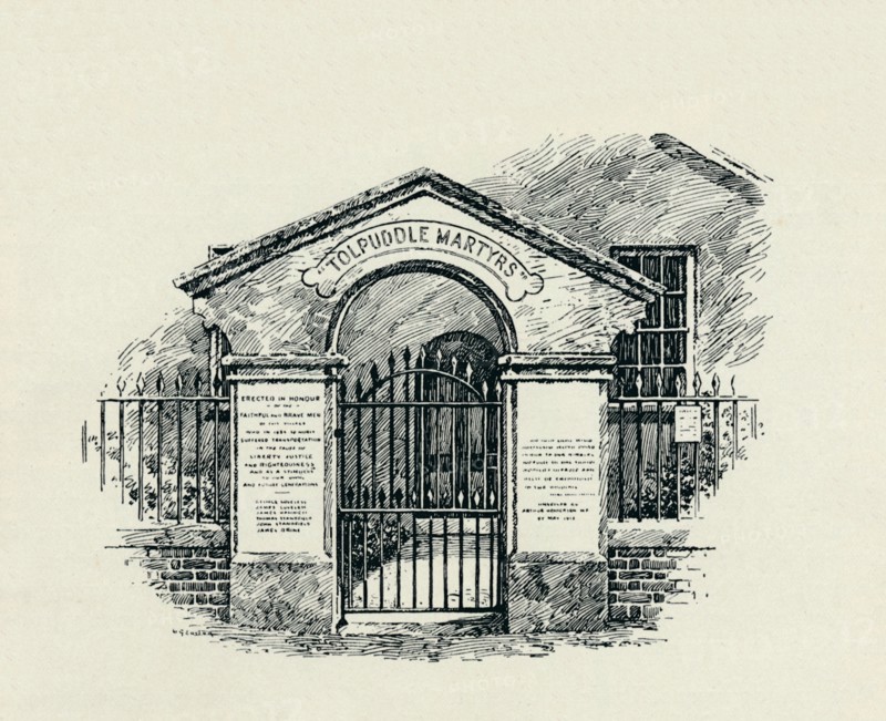 The Tolpuddle Memorial at the Tolpuddle Methodist Chapel, 1934. Artist: Unknown